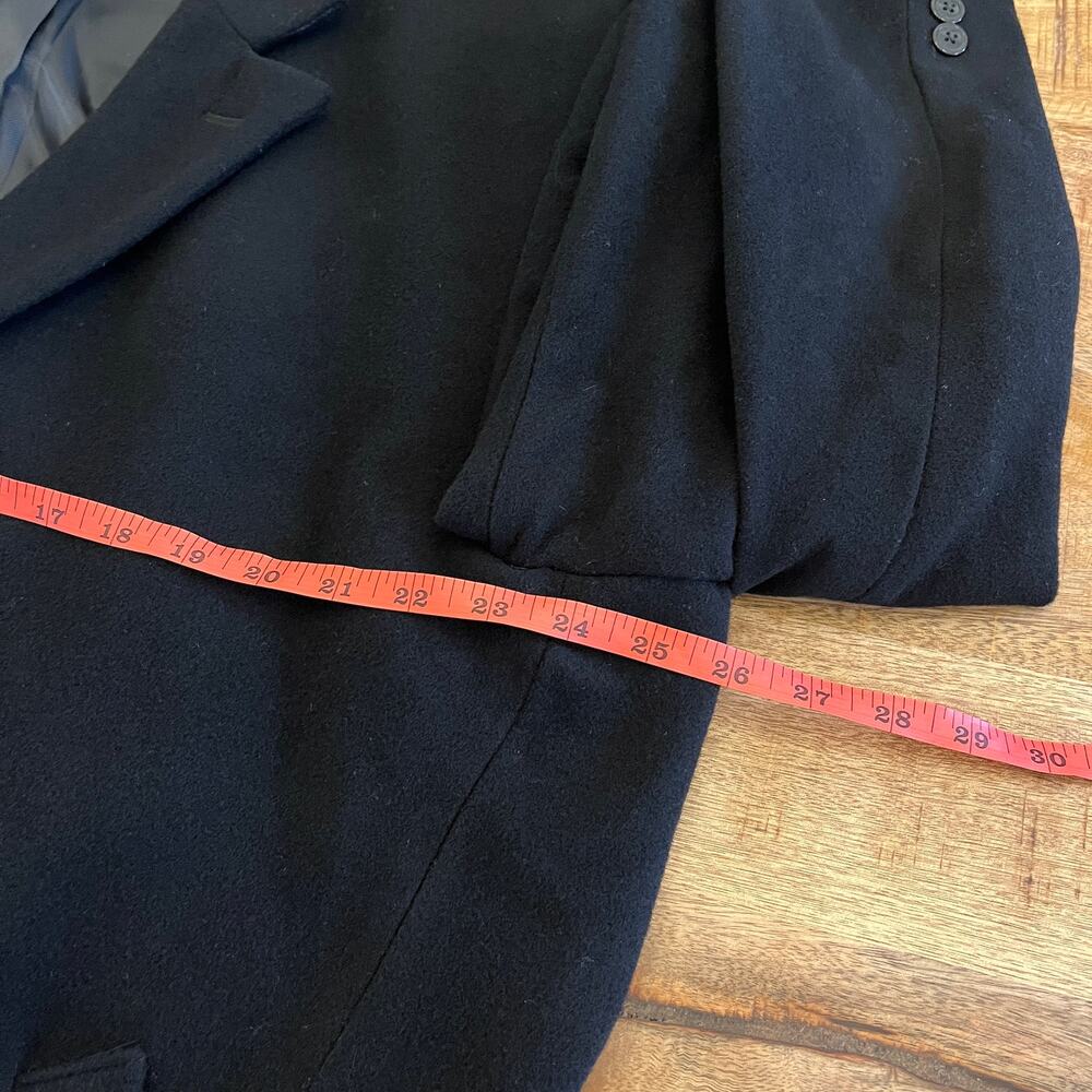 Pronto Uomo Mens Wool Cashmere Coat 42S Long Overcoat Black Dressy Formal Office - Picture 12 of 16